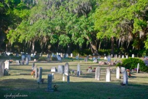 The well-kept African American cemetery on the island in Hog Hammock. Some graves date back centuries.